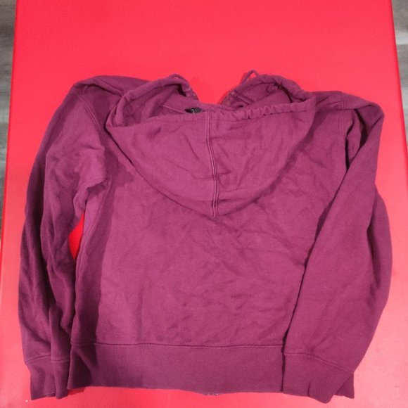 George maroon zip up hoodie with kangaroo pocket women's size M - Picture 3 of 5